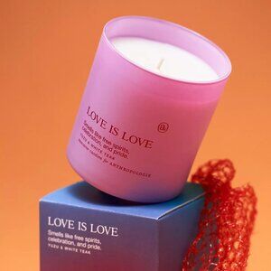 Anthropologie x Anecdote Love Is Love Yuzu & White Teak Glass Candle 9oz - NIB